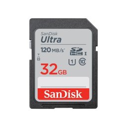 Tarjeta SDHC SanDisk Ultra 32 GB Clase 10 UHS-I U1 120 MB/s negra