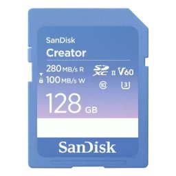 Tarjeta SD SanDisk Creator 128 GB SDXC Clase 10 UHS-II V60 Azul