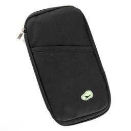 Funda Para Pasaporte Con Cartera - Negro
