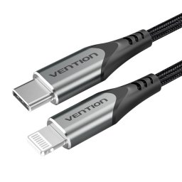 Vention Cable USB-C 2.0 a Lightning Macho/Macho 27W 1m Gris