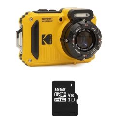 Cámara Kodak PIXPRO WPZ2 Sumergible 15m 16MP WiFi Amarilla + Tarjeta SD 16GB