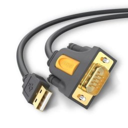 Cable serie UGREEN 20210 USB 2.0 a RS-232 1 m Negro