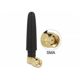 Antena Delock omnidireccional 2 dBi 2.4 GHz SMA macho 90°