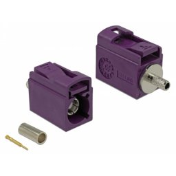 Conector Delock 89702 FAKRA D Macho Chapado en Oro