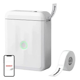 Impresora térmica Bluetooth Niimbot D110M portátil blanca con batería recargable