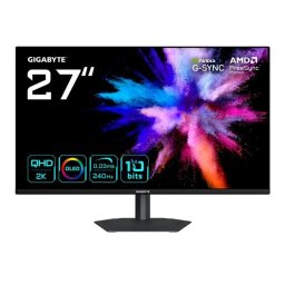 Monitor GIGABYTE GO27Q24A 27" Quad HD 240Hz QD-OLED FreeSync Premium Ajuste de altura