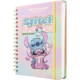 Agenda Escolar Stitch y Angel 2026/2027 Semana Vista A5 12 Meses