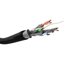 Cable de red exterior Goobay Cat7 S/FTP 305 m Negro