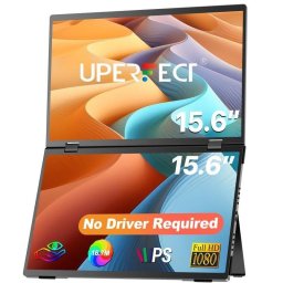 Monitor Uperfect Dual 15,6" FullHD 60Hz IPS Apilado Vertical USB-C Mini HDMI 6ms