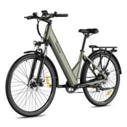 Bicicleta Eléctrica Fafrees F28 Pro Motor 250W Batería 36V 15Ah Verde Mate