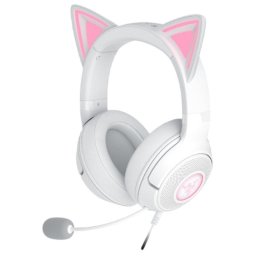 Auriculares Razer Kraken Kitty V2 con cable USB, sonido 7.1 virtual, micrófono plegable y RGB blanco