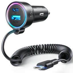 Cargador de coche Joyroom JR-CL07 90W USB-C y USB-A Negro