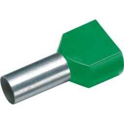 CIMCO 187744 - Twin-Aderendhülse isoliert 2x16,0 mm²/14 mm, grün, 100er Pack