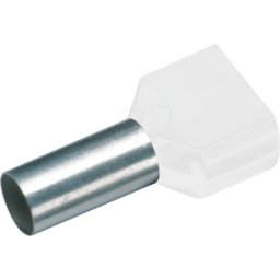 CIMCO 187717 - Twin-Aderendhülse isoliert 2x0,5 mm²/8 mm, weiß, 100er Pack