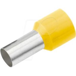 CIMCO 187214 - Aderendhülse isoliert 1,0 mm²/8 mm, verzinnt, gelb, 100er Pack
