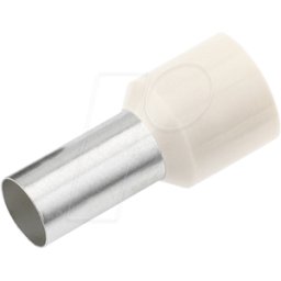 CIMCO 187107 - Aderendhülse isoliert 0,5 mm²/8 mm, verzinnt, weiß, 100er Pack