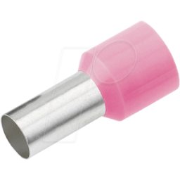 CIMCO 187105 - Aderendhülse isoliert 0,34 mm²/8 mm, verzinnt, rosa, 100er Pack