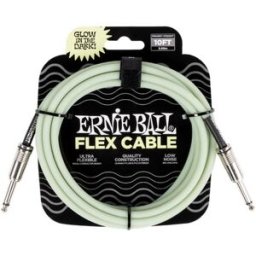 Ernie Ball Flex Cbl 10ft Glow in the dark Fluorescente