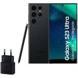 Samsung Galaxy S23 Ultra 256GB Negro Libre + Cargador 25W