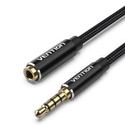 Cable de extensión de audio Vention BHCBG 3.5mm TRRS macho a hembra 1.5m negro