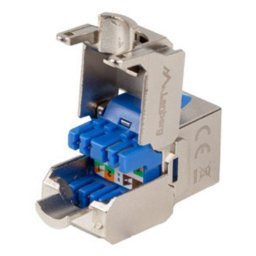 Módulo de conector de red Lanberg KSFA-3000 Cat6a plano FTP azul plata