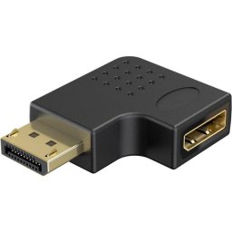 Adaptador de vídeo Goobay 77132 DisplayPort 8K 90° izquierda ángulo hembra