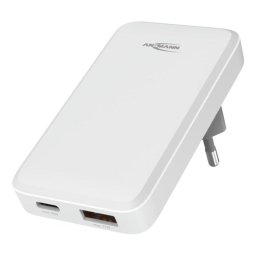 Cargador USB-C 65W Ansmann 1001-0174 2 Puertos Carga Rápida PPS