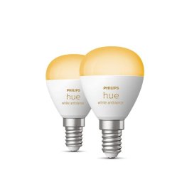 Bombilla inteligente Philips Hue White Ambiance E14 P45 Paquete de 2