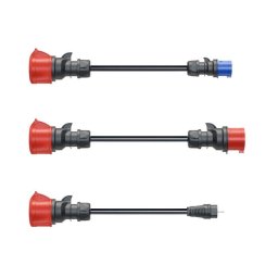 Juego de adaptadores go-e Gemini flex 22 kW, 3 piezas, Negro