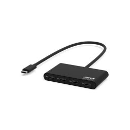 Hub Port Designs 5 puertos 5000 Mbit/s modelo 900147 aluminio negro
