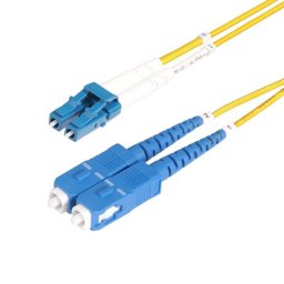 Cable de fibra óptica StarTech LC a SC OS2 monomodo 50m dúplex LSZH