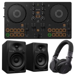 Pioneer DJ Bundle Starter Controladora DJ 2 Canales + Monitores de 4'' + Auriculares DJ Profesional