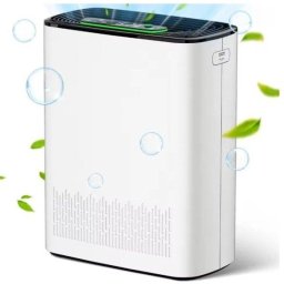 Purificador de aire con filtro lavable, sensor PM2.5 y dos modos de funcionamiento