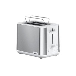 Tostadora Braun HT 1510 2 ranuras 8 ajustes acero inoxidable blanco