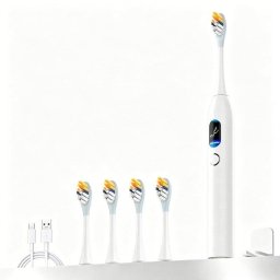 Cepillo de Dientes Eléctrico Sónico Genérica 5 Modos Pantalla Led Amortiguación