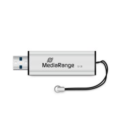 Unidad flash USB MediaRange MR916 32 GB USB-A 3.2 Gen 1 deslizante negro plata