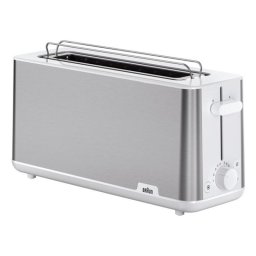 Tostadora Braun HT 1610 Acero Inoxidable Blanco 1030 W