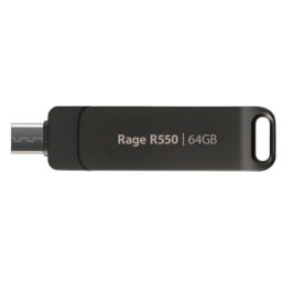 Lápiz USB Patriot Rage R550 64 GB USB-A y USB-C 3.2 Gen 1 100 MB/s