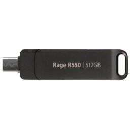 Memoria USB Patriot Rage R550 512 GB USB-A y USB-C 3.2 Gen 1 negra