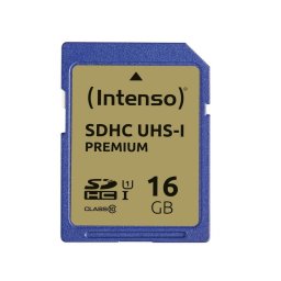 Tarjeta de memoria Intenso 3421470 16 GB SDHC Clase 10 UHS-I U1 90 MB/s azul