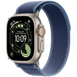 Apple Watch Ultra 3 GPS + Cellular 49mm Titanio natural con Correa Loop Trail Azul-Azul Brillante (M-L). Titanio Natural