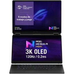 Asus Portátil Gaming ROG Zephyrus DUO 16 GX651AX-SR010W, Intel Core Ultra 9-386H, 64GB, 2TB SSD, Nvidia GeForce RTX 5090 24GB, 16", W11. Gris
