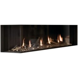 Hergom Hogar Gas Propano MG-140-38 Cristal Lateral Izquierdo. Madera