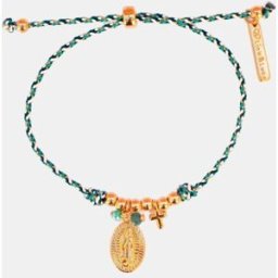 Link & Love Link & Love - Pulsera Virgencita de hilo turquesa. Turquesa