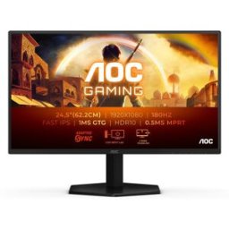 AOC Monitor PC Gaming 62,2cm (24,5") 25G42E, 180 Hz, Full HD, HDR10, FreeSync Premium, compatible G-Sync. Negro / Rojo