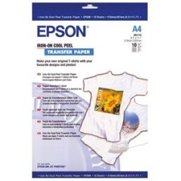 Epson Papel de transferencia térmica Iron-On, A4, 124 g-m2, 10 hojas.