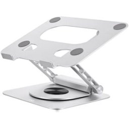 TNB Soporte para portátil T'nB iClick ajustable en 360° con concentrador 6 en 1 desmontable. Aluminio