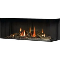 Hergom Hogar Gas Propano MG-120-38 Cristal Lateral Derecho. Madera