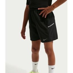 Nike Pantalón corto de casual de Miler Big Kids' Dri-FIT Training Shorts niño . (8 años) Negro