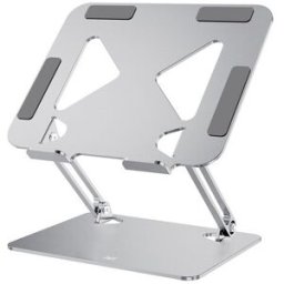 TNB Soporte plegable de aluminio para portátiles hasta 17" T'nB iClick. Plata